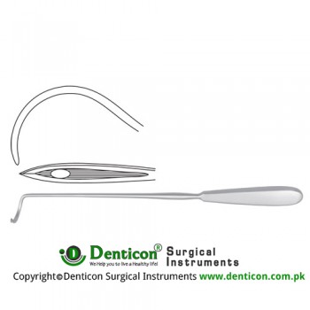 Deschamps Ligature Needle Sharp for Right Hand Stainless Steel, 27 cm - 10 3/4"